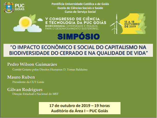 Simpósio da PUC Goiás debate impacto do capitalismo na biodiversidade do Cerrado
