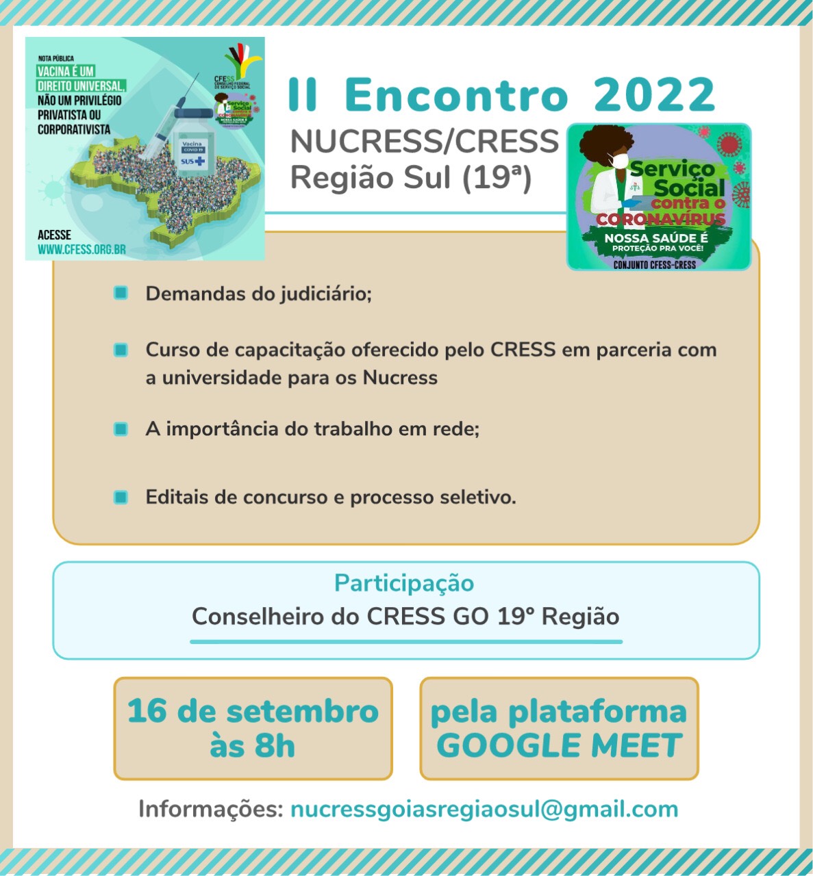 II encontro nucress regiao sul goias 2022