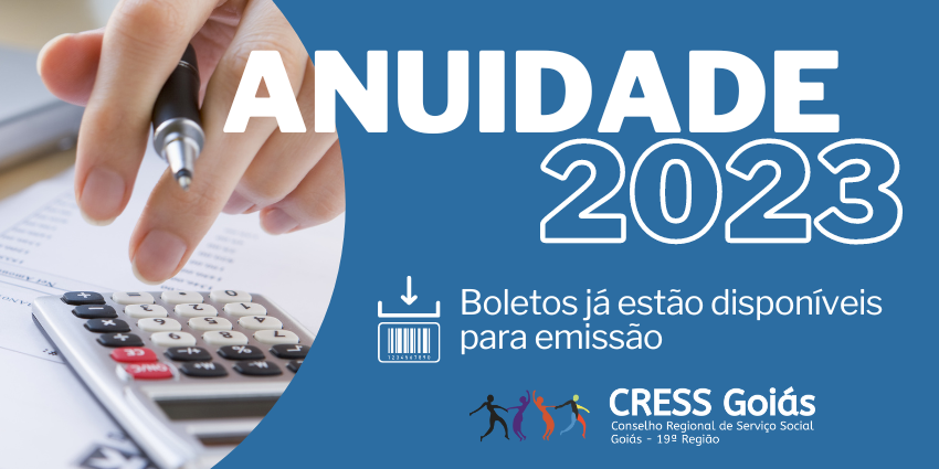 ANUIDADE 2023: boletos já disponíveis!